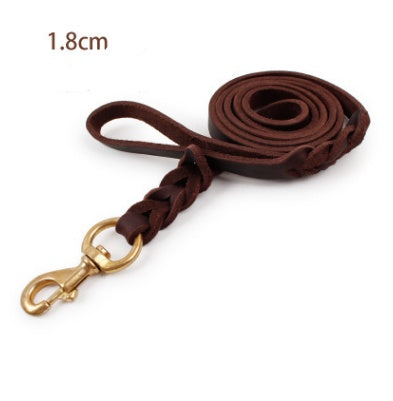Premium Leather Dog Leash – Durable & Stylish for Large Breeds