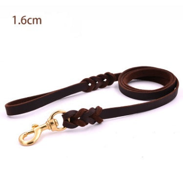 Premium Leather Dog Leash – Durable & Stylish for Large Breeds