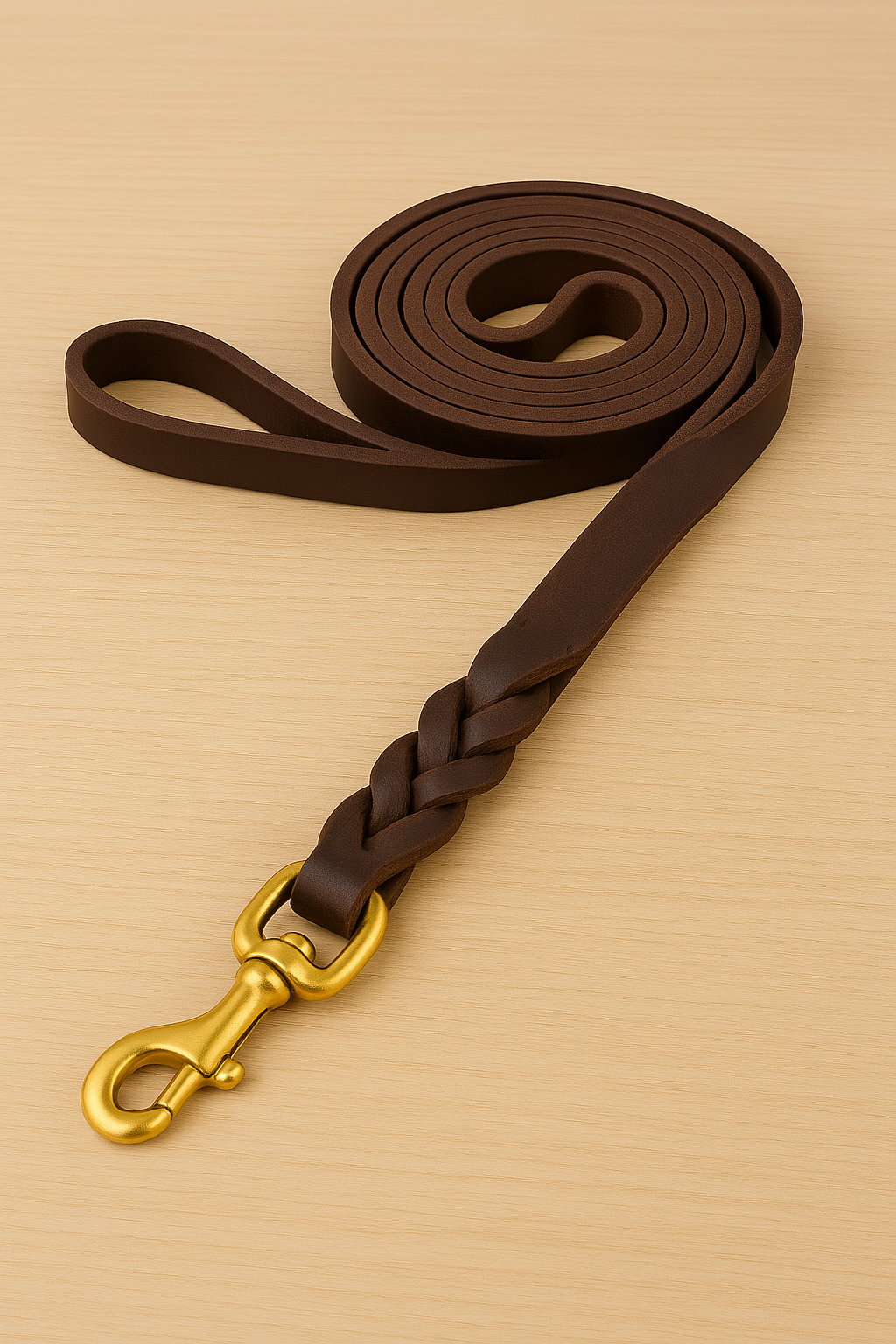 Premium Leather Dog Leash – Durable & Stylish for Large Breeds